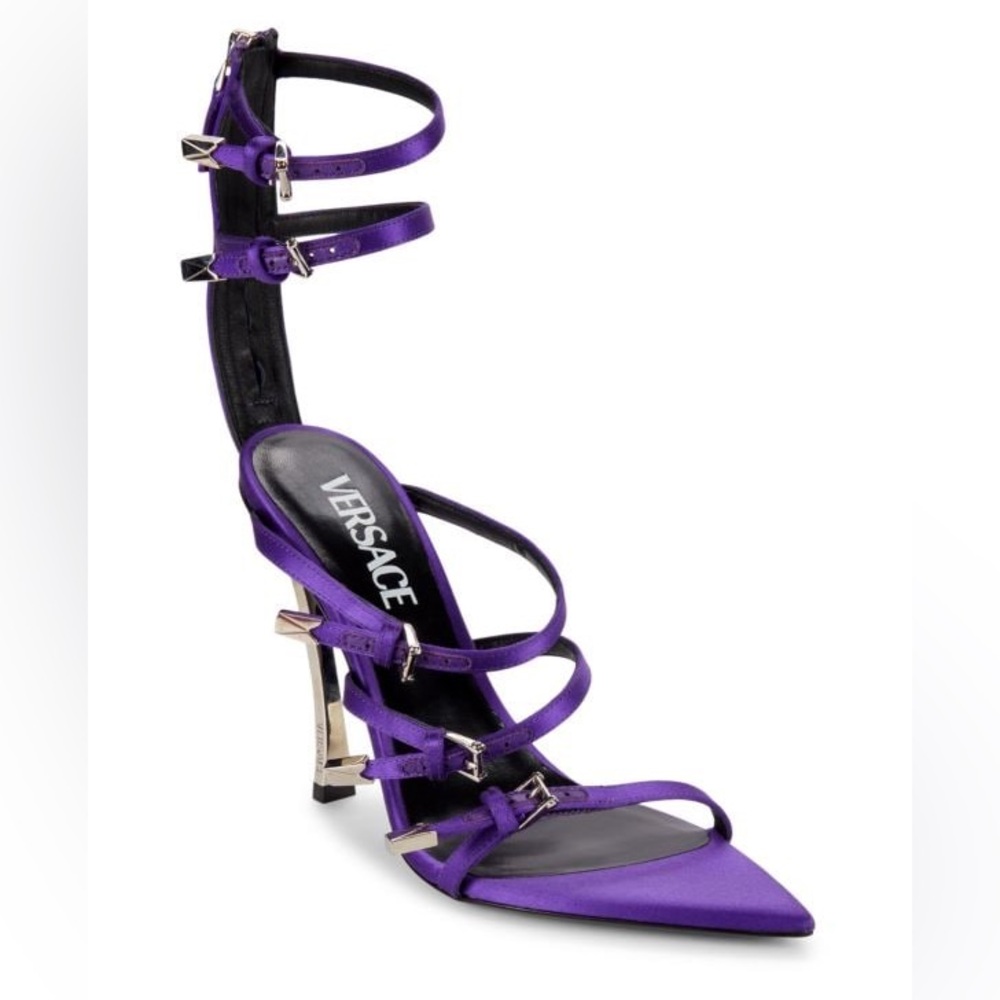 Versace Purple Statement Runway Sandals | 40.5 (US 10.5) | NWOB